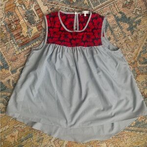 Red White Blue Sleeveless Top